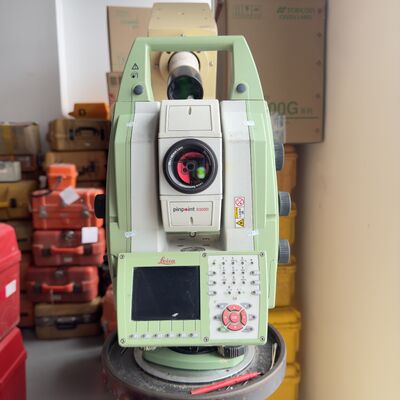 Used Leica TM50 Total Station with 1000m Non Prism Distance, Automatic Compensator ±3 Arc Minutes, and 5.0″ Capacitive Multi-Touch Screen
